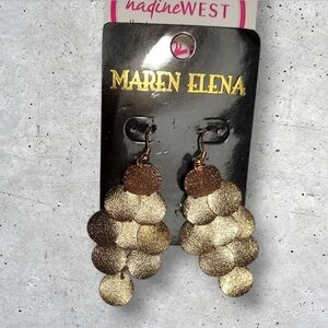 NWT Gold Lightweight Disc Jingle Earrings ~2 1/4"